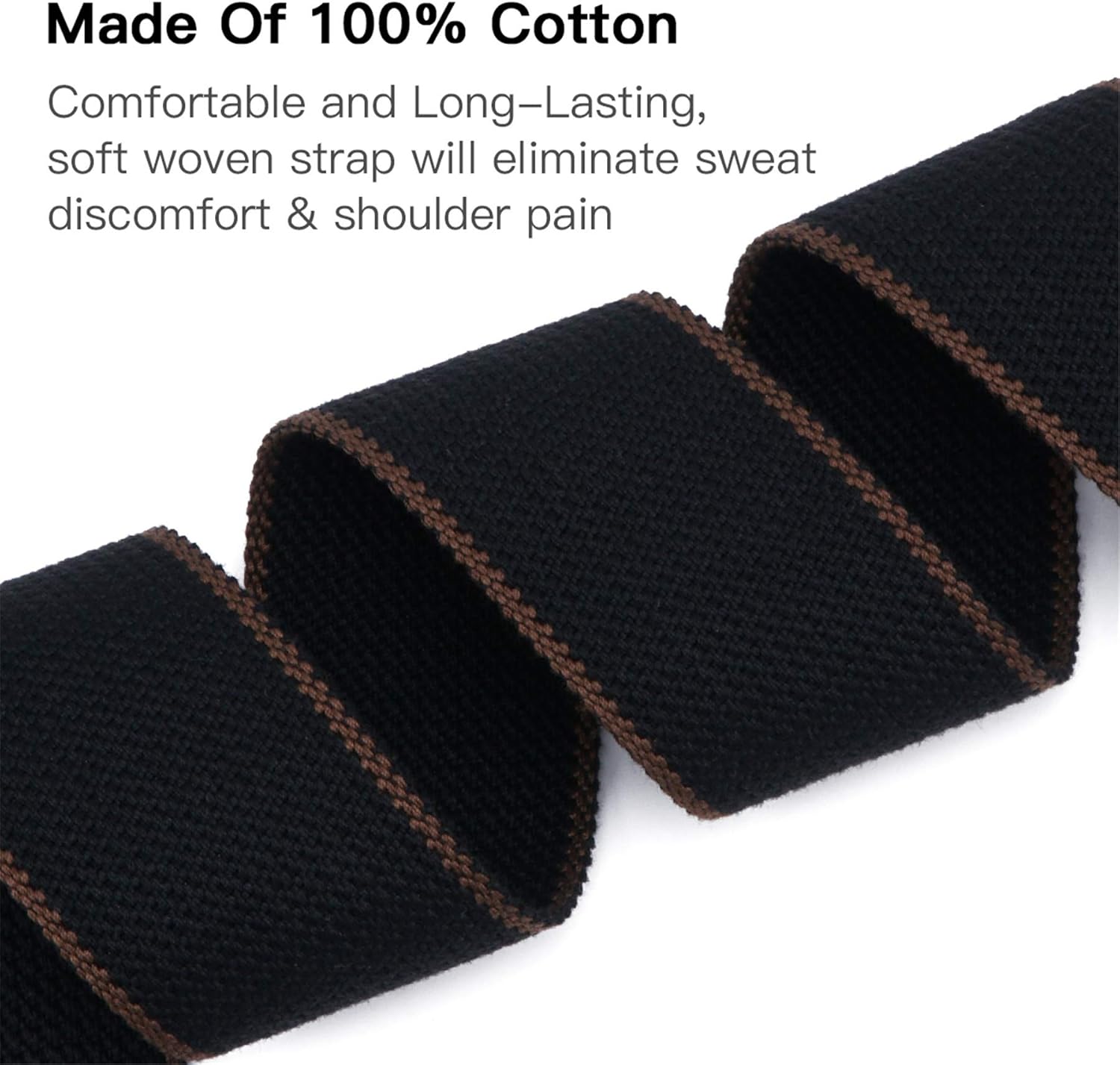 Guitar Strap, Soft Cotton Straps With 3 Pick Holders, Button Headstock Adaptor, 1 Pair Locks and 3 Picks Set For Electric/Acoustic Guitar — image 3