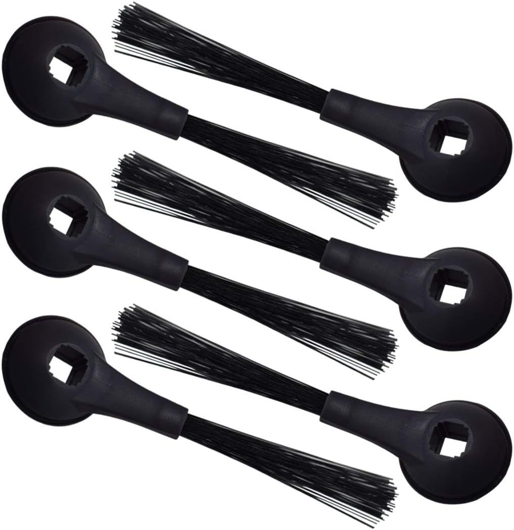 6-Pack IQ Robot Side Brushes, or Shark Robot R100, R101AE, RV1000, RV1001AE, RV1001, UR1005AE, RV911S Vacuum Models Anti-Tangle Pet Hair, Carpets, Hard loors