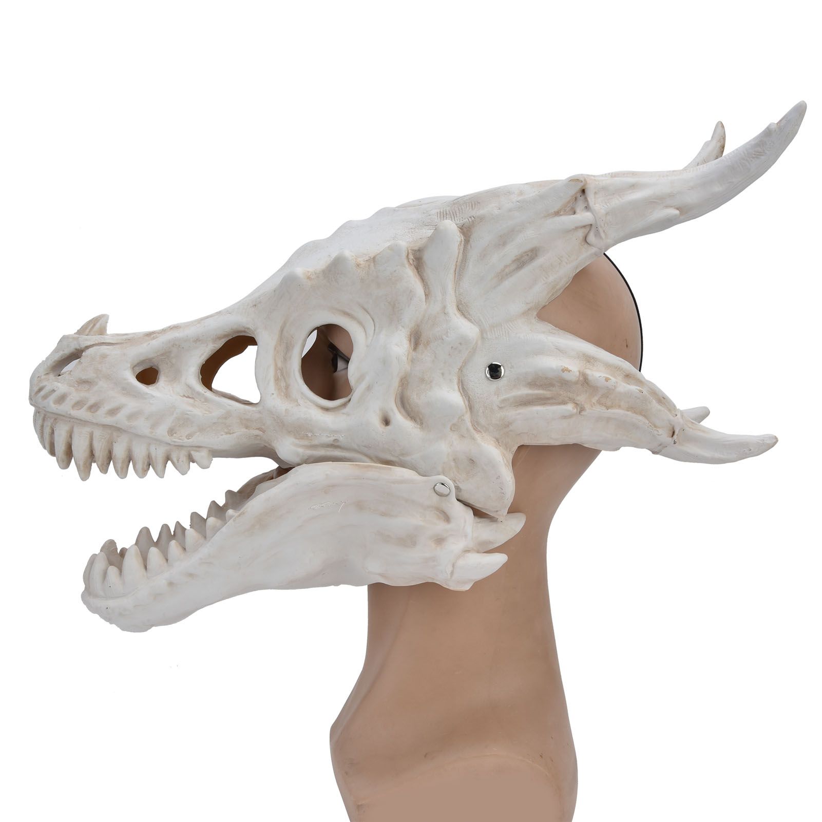 Latex Simulation Dinosaur Skull Mask Head Cover Halloween Costume Party Cosplay Props Decoration — image 2