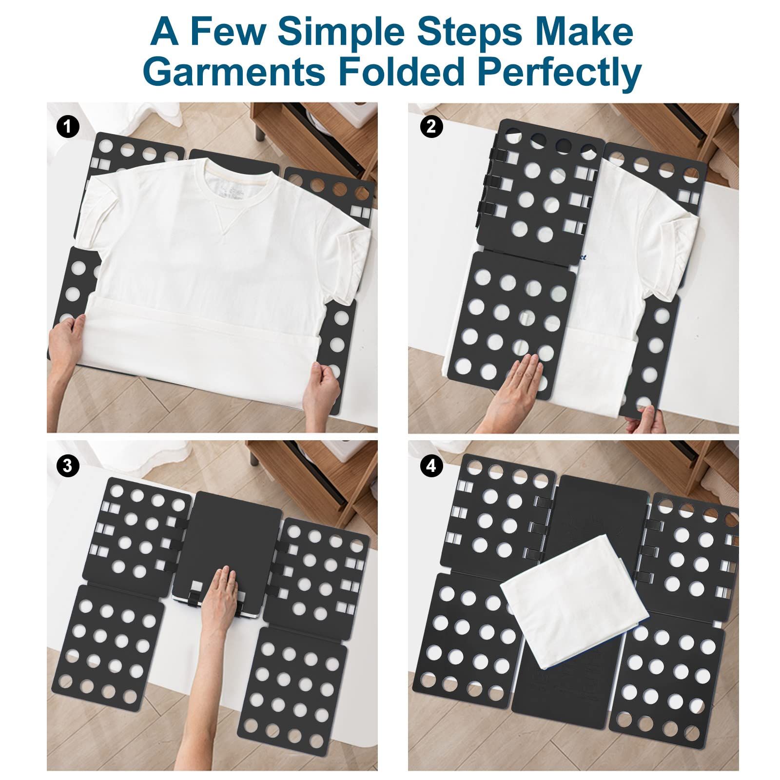 Shirt Folder Clothes Folding Board Shirt Folding Board t Shirts Clothes Durable Plastic Laundry folders — image 2