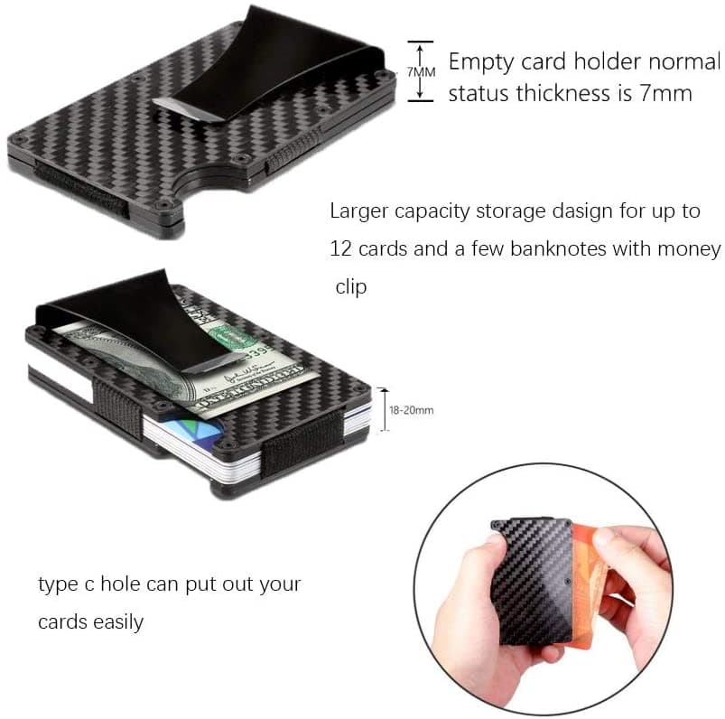 Best selling product!!! Carbon fiber RFID Card holder Black - Christmas gift One size — image 4
