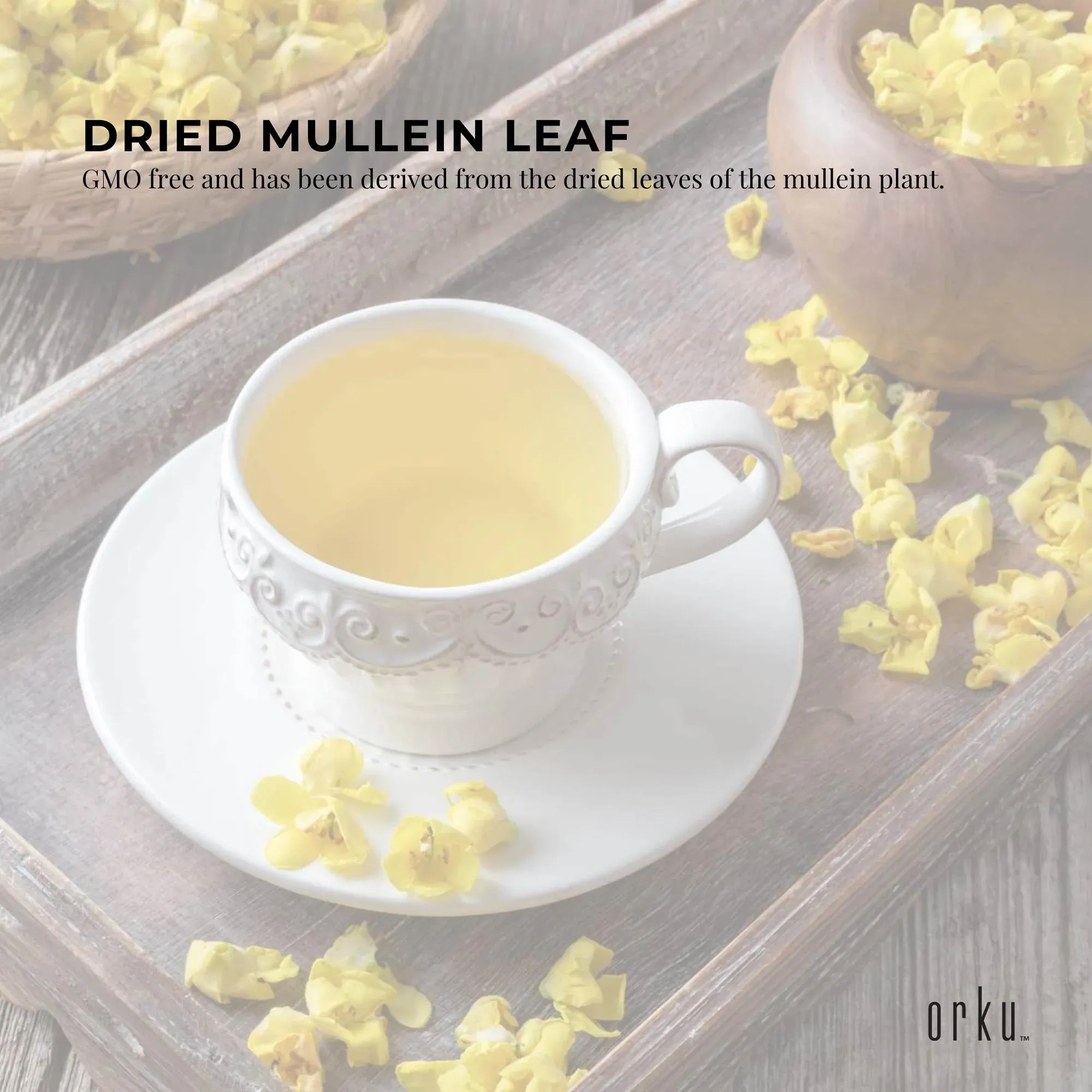 Orku 400g Organic Mullein Leaf - Dried Herbal Botanical Verbascum Thapsis โ image 4
