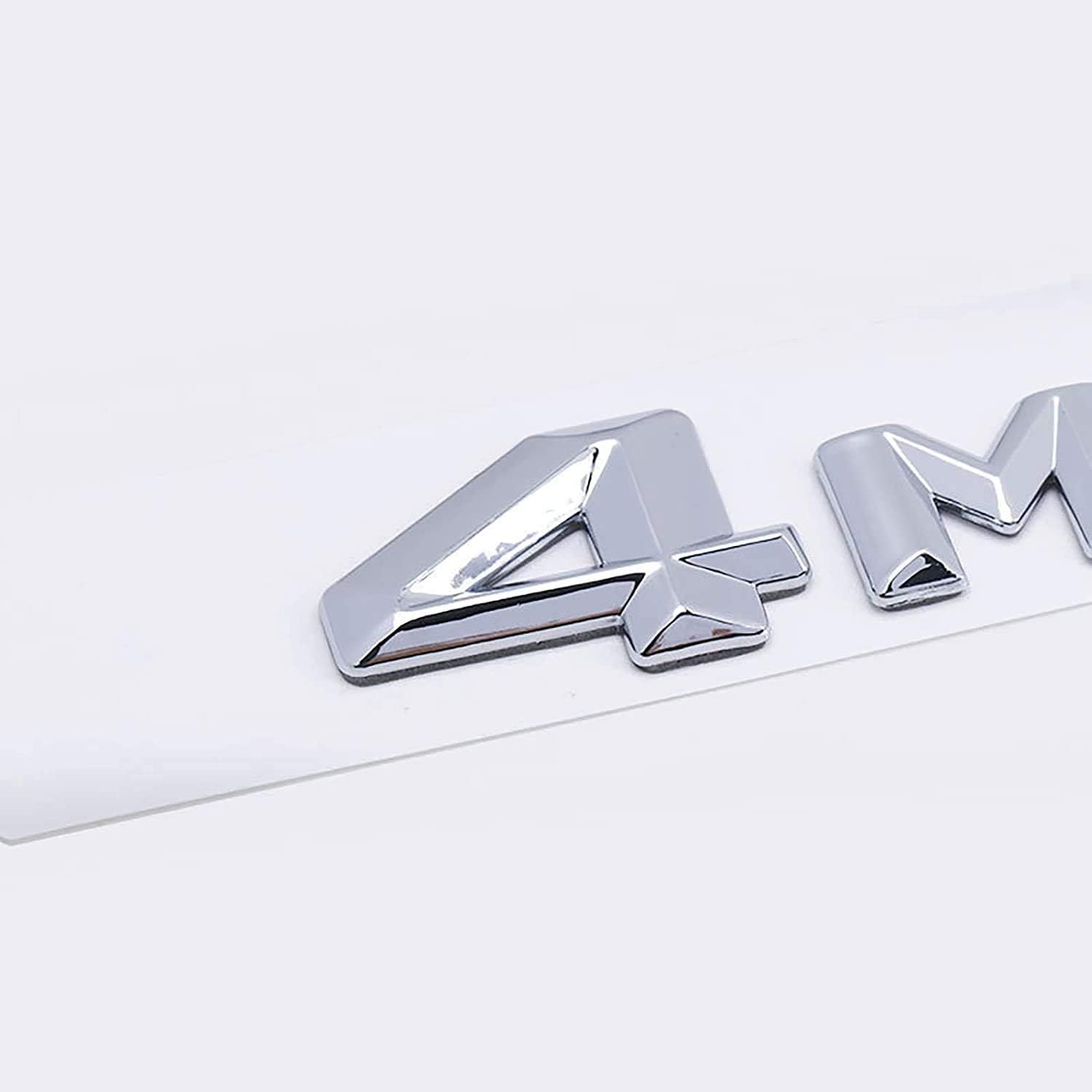 1pcs 3D Car 4MATIC Logo ABS Letter Emblem Decal for Car Side Fender Rear Trunk Emblem Badge Chrome Decal Sticker (4-MAT)