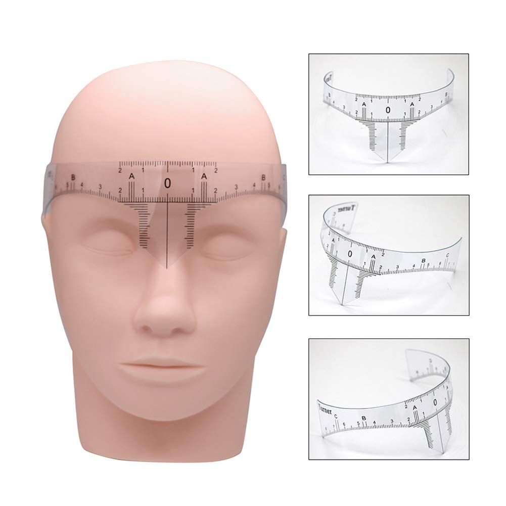 6 Pieces Tattoo Ruler Eyebrow Ruler Nose Positioning Eyebrow Grooming Ruler Reusable Eyebrow Stencil Makeup Microblading Measure — image 2