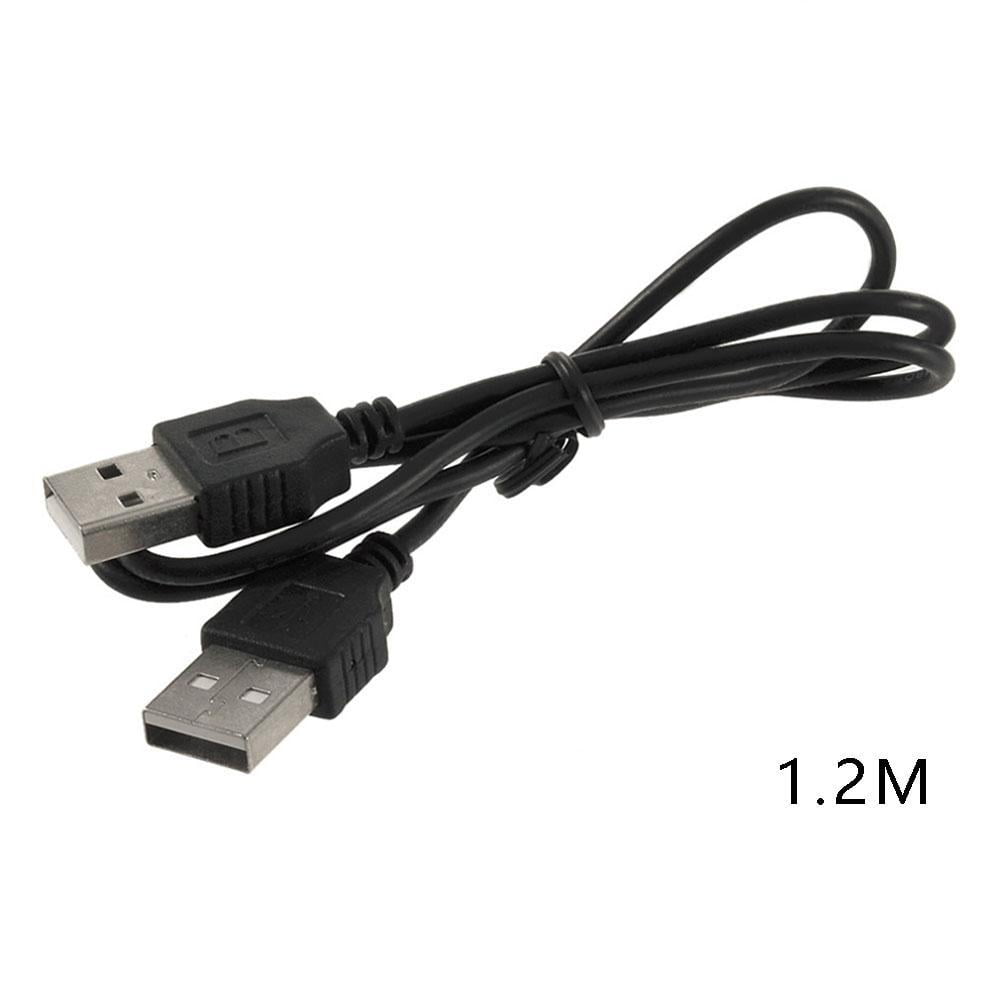 USB 2.0 Type A Male to USB A Male Sycn Data Charger Cable Cord 50cm Black F7V4 — image 3
