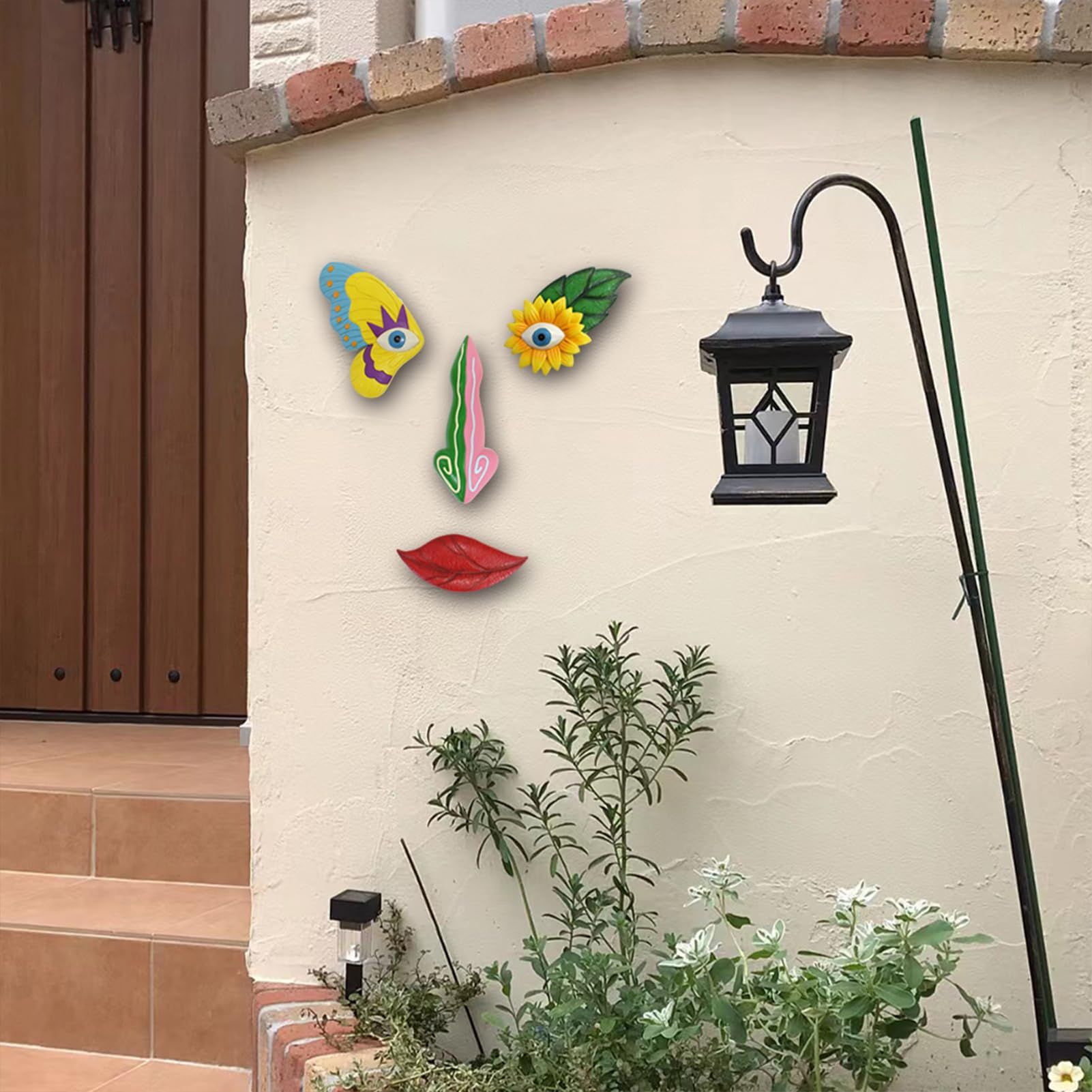 Tree Faces Decor Outdoor,Colorful Butterfly Garden Art Decor,Tree Art Decoration,Suitable for Patio Trees (1, Colorful Butterfly) — image 4