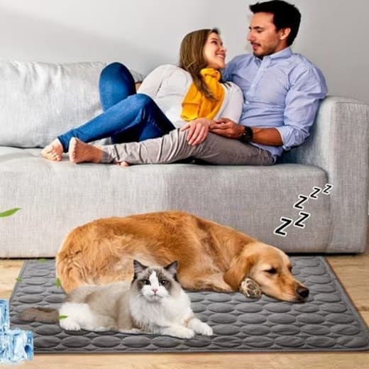 Cooling Mat for Dogs and Cats, 100 × 70cm, Dark Gray, Breathable, Compatible with All Breeds — image 3