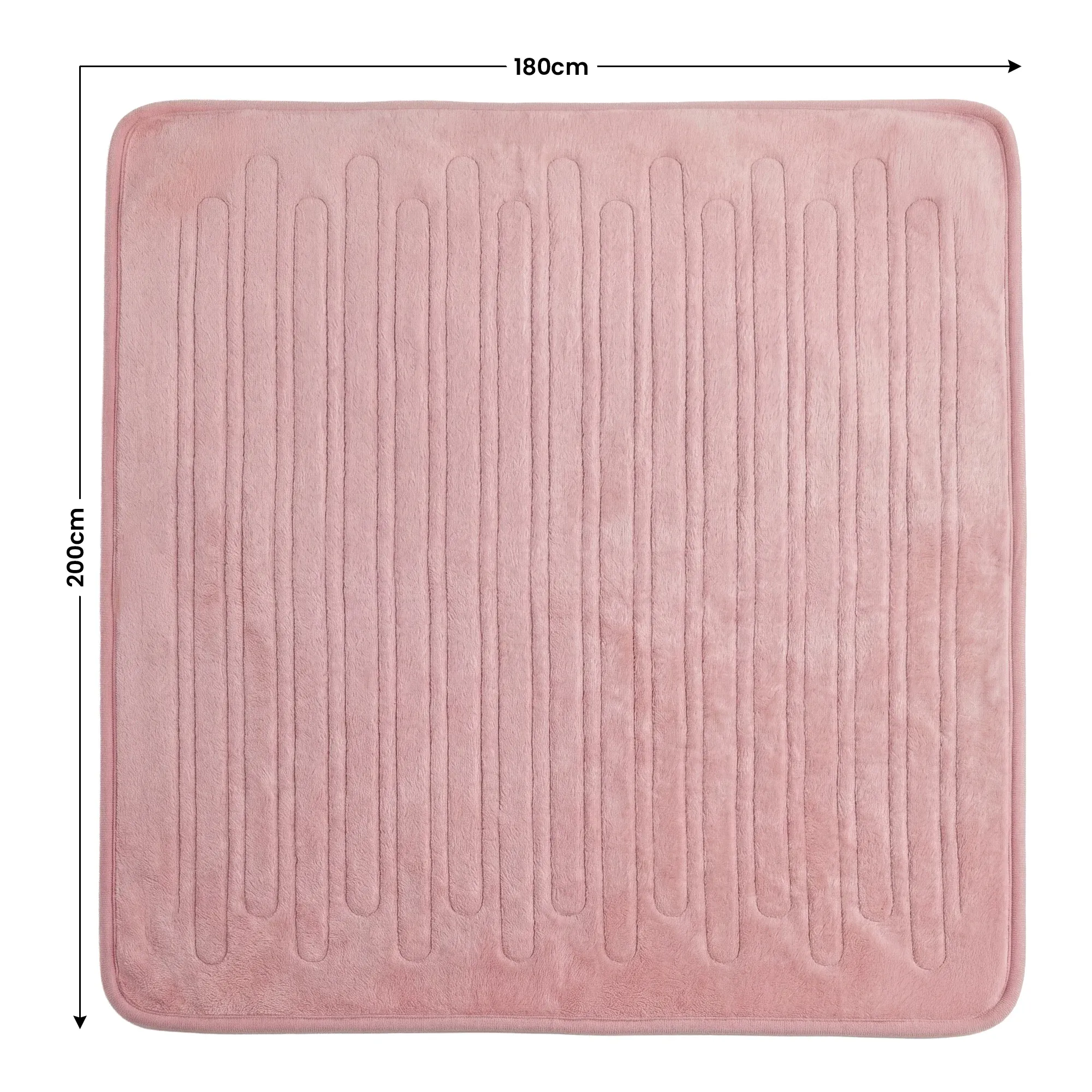 Laura Hill Xl Electric Heated Blanket Throw Soft Coral Fleece With 10 Heat Settings - Pink โ image 3