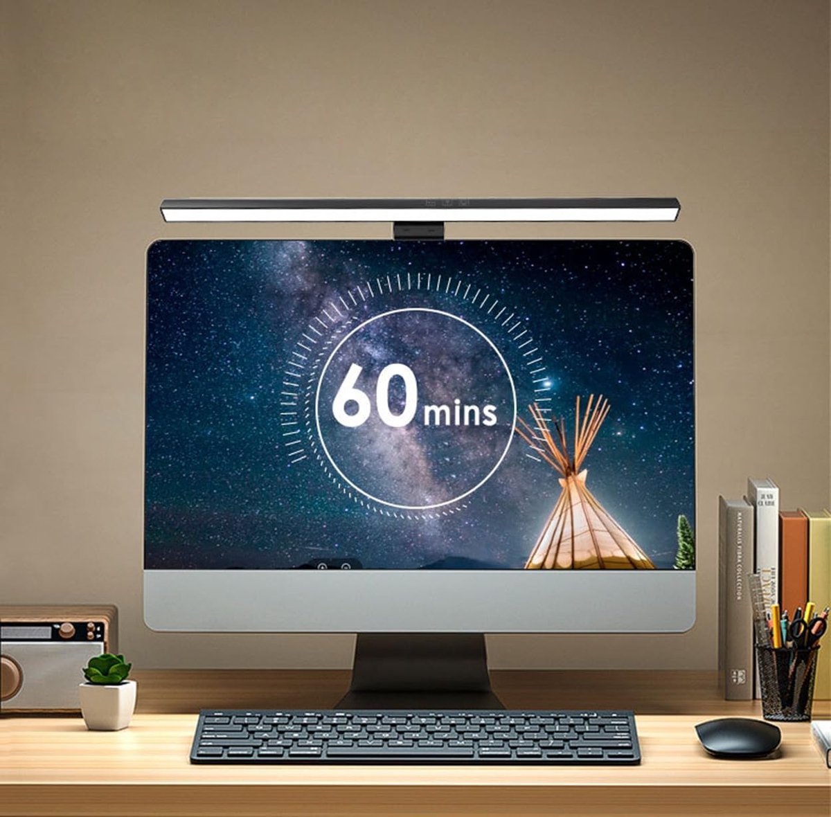 Clip-on desk lamp - 3 LED levels - Clip-on reading lamp - Black — image 5