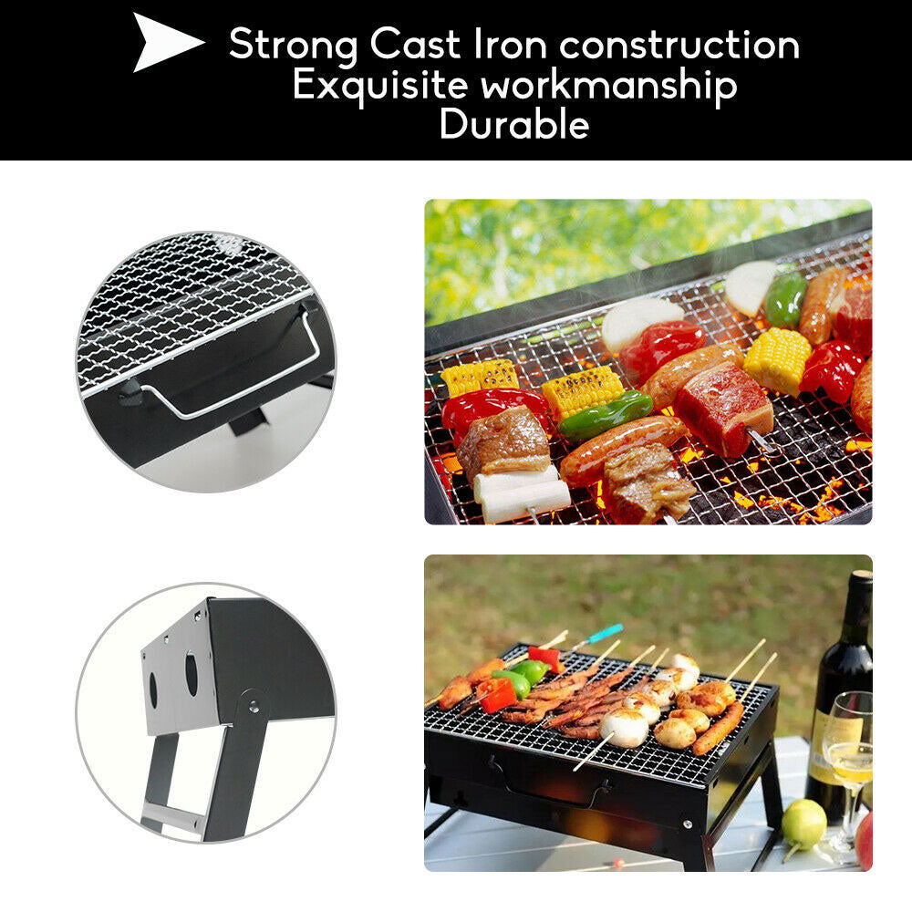 Outdoor Camping Portable & Foldable Charcoal BBQ Grill Hibachi Picnic Barbecue — image 6