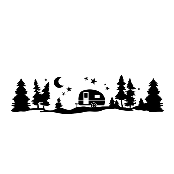 Tree Forest Vinyl Body Decal Sticker for SUV RV Van Caravan Off โ image 4
