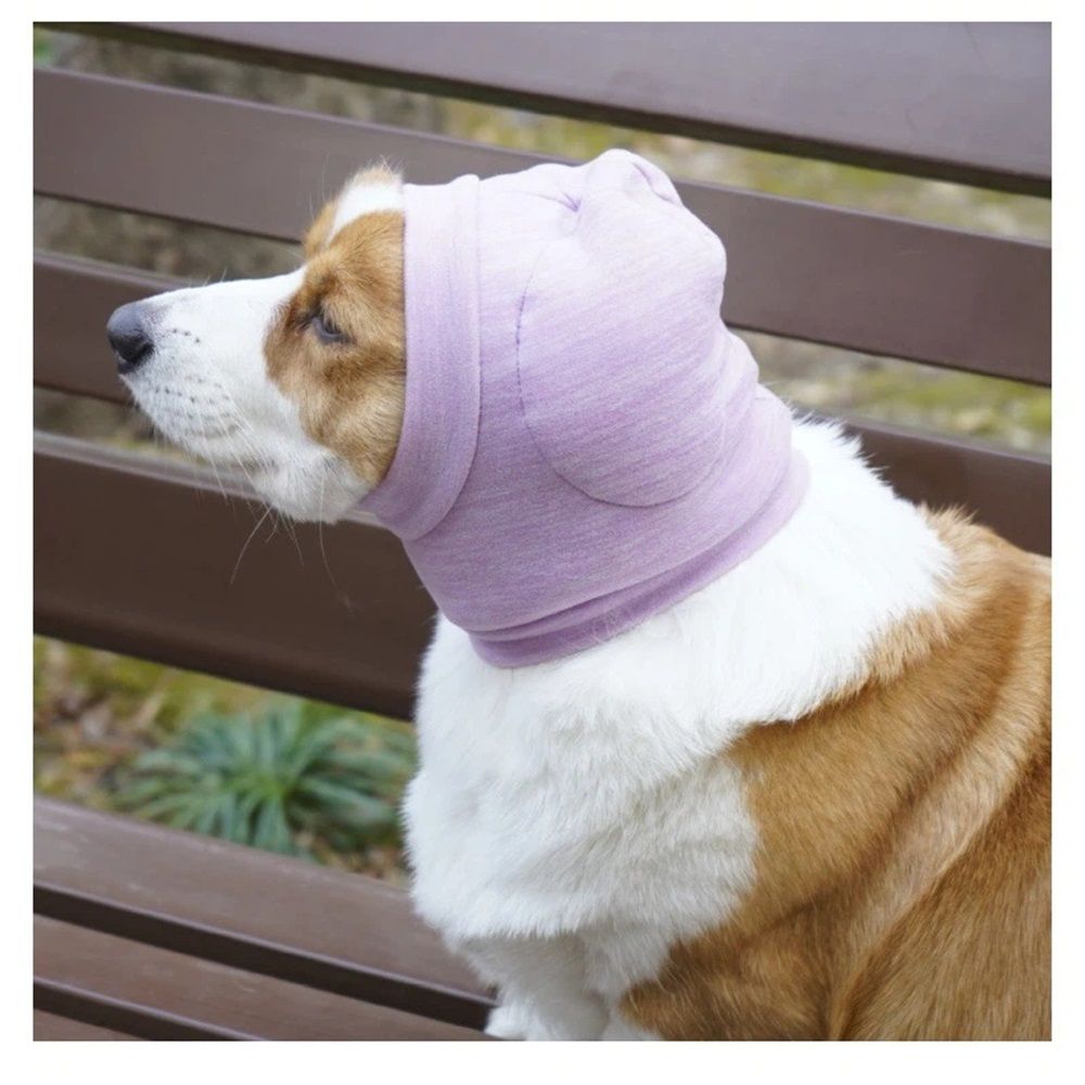 Dog Ear Muffs & No Shake Ear Wrap for Hematoma, Bathing, Drying, Swim& Noise Anxiety Relief- Elastic Ear Protector with Calming Hoodie Design for โ image 3