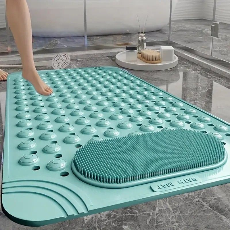Anti-Slip Massage Shower Mat with Suction Cups Foot Spa Bathroom Mat(BLUE) — image 5