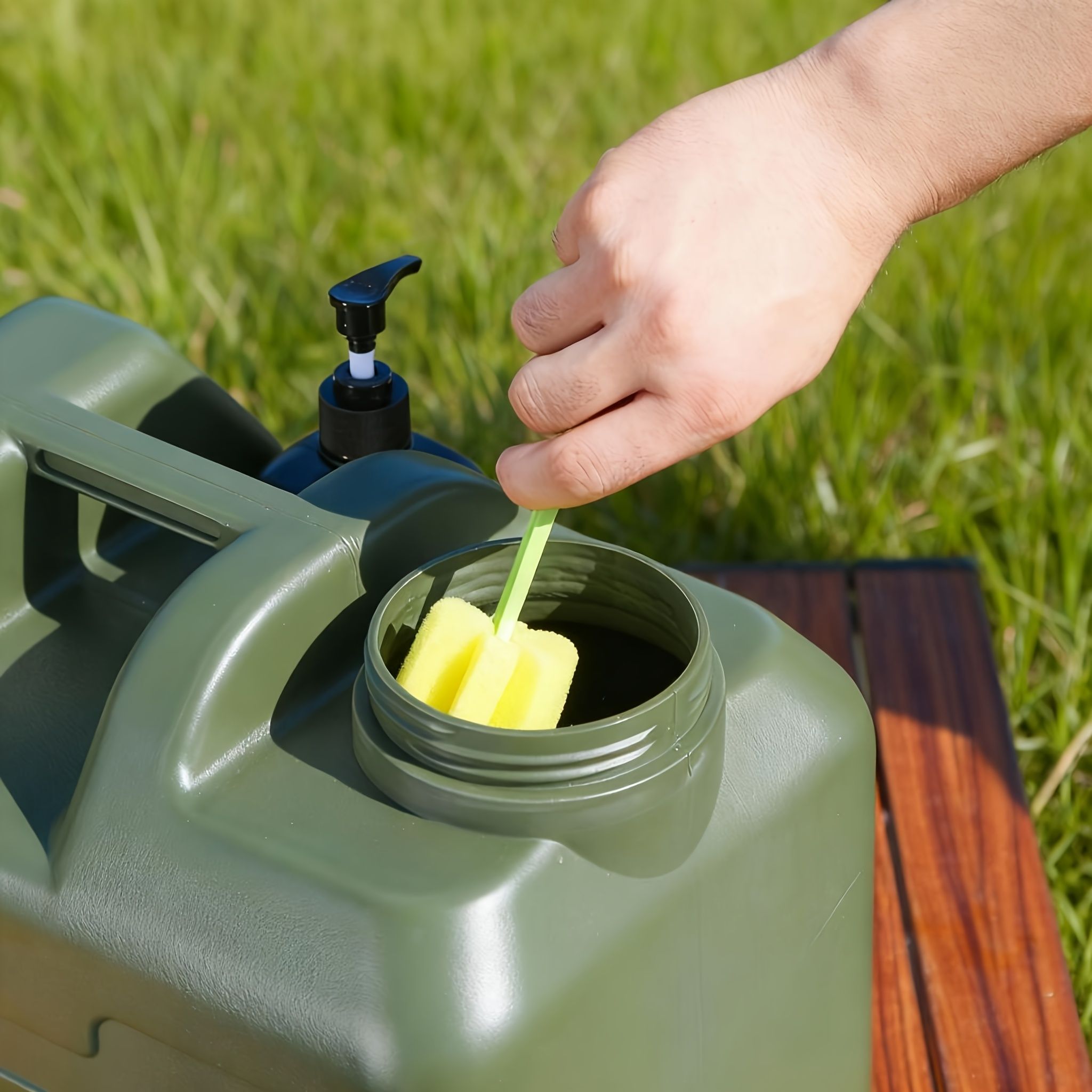 Green 20L water container, camping water storage, outdoor hydration, Australian camping gear, robust water canister, portable water tank, emergency water — image 5