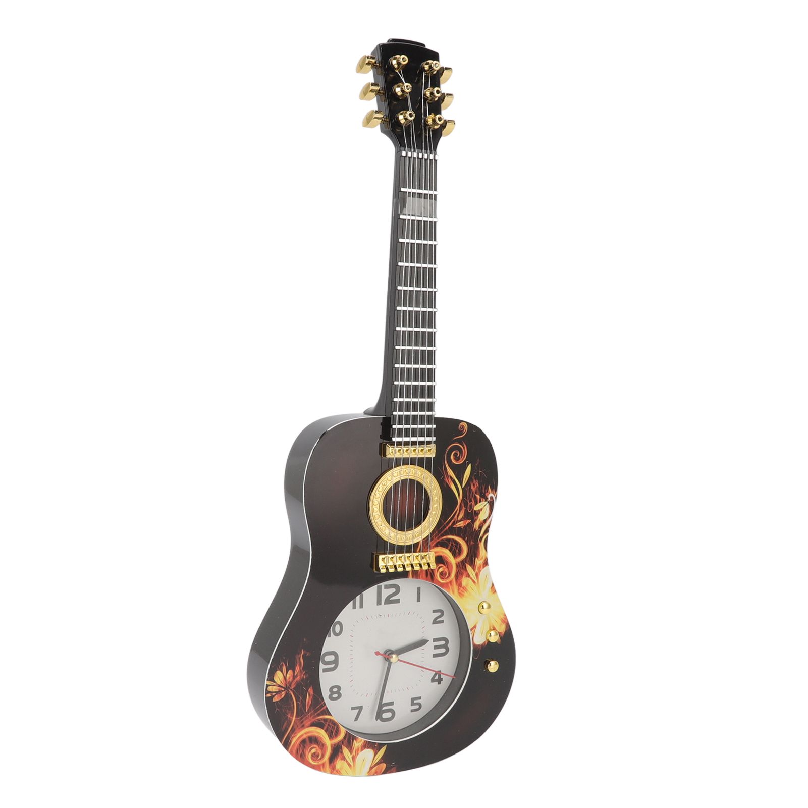 Wall Clock Silent Simulation Ukulele Shaped Decorative Alarm Clock for Bedroom Student Dormitory Office 5681 Ukulele (46x17.5x4.5cm / 18.1x6.9x1.8in) โ image 4