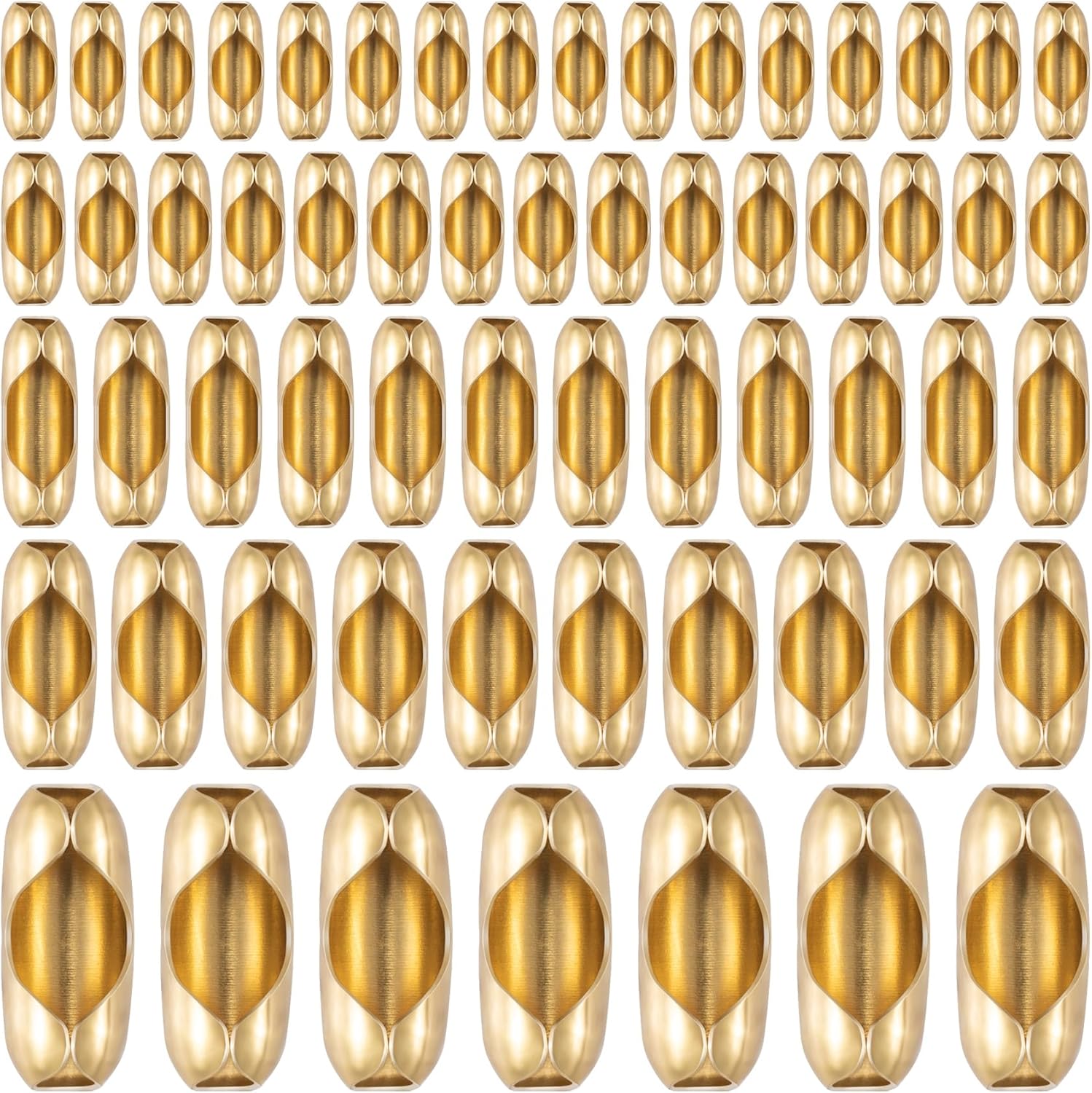125pcs Ball Chain Connector Clasps Gold Fits for 1.5/2.0/2.4/3.2/4.5mm Beaded Ball Chain Clips Replacement