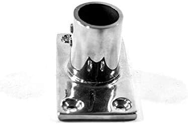 Stainless Steel Boat Rectangular Base Handrail Fittings 90 Degree 1" — image 3
