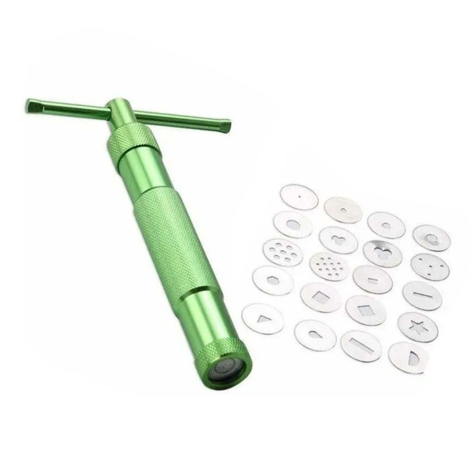 Green Clay Extruder Stainless Steel Clay Extruder Fondant Cake Sculpture Polymer Clay Tools Cake Decorating Tools โ image 3