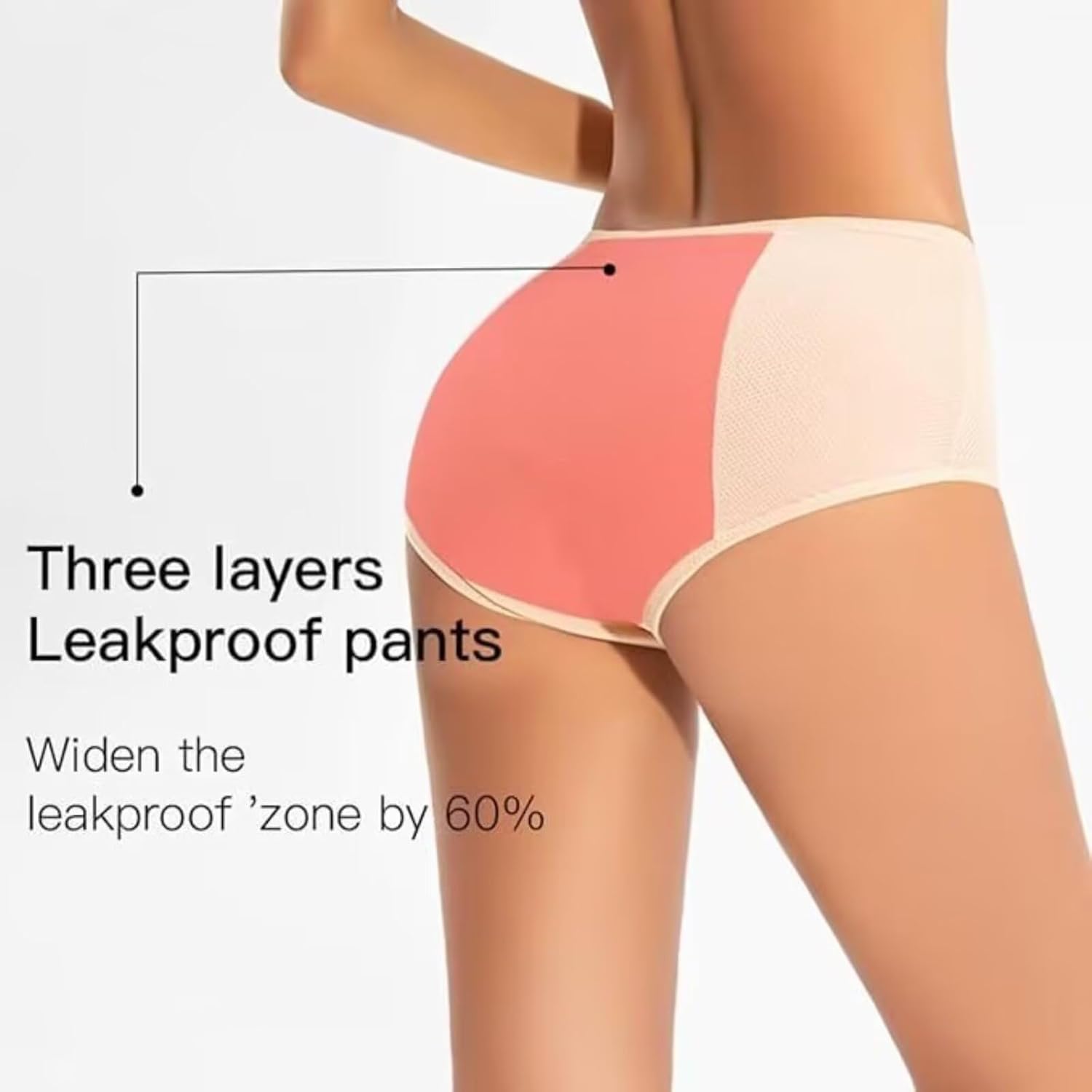 Women's 8-Pack Leakproof Briefs 2XL Multi-Coloured Underwear — image 2