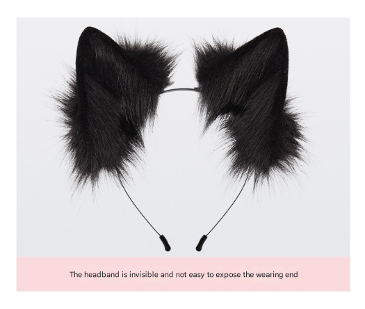 Black and white Halloween Furry Fox Costume Set - Plush Mask, Ears Headband, Tail, and Paws for Cosplay โ image 3