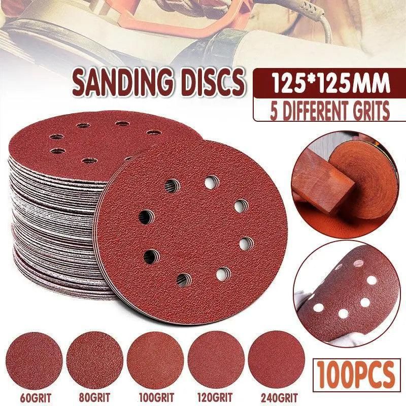 125X 125mm 5" Sanding Discs 60 80 100 120 240 Grit Orbital Sander Pads - 60 Grits โ image 2
