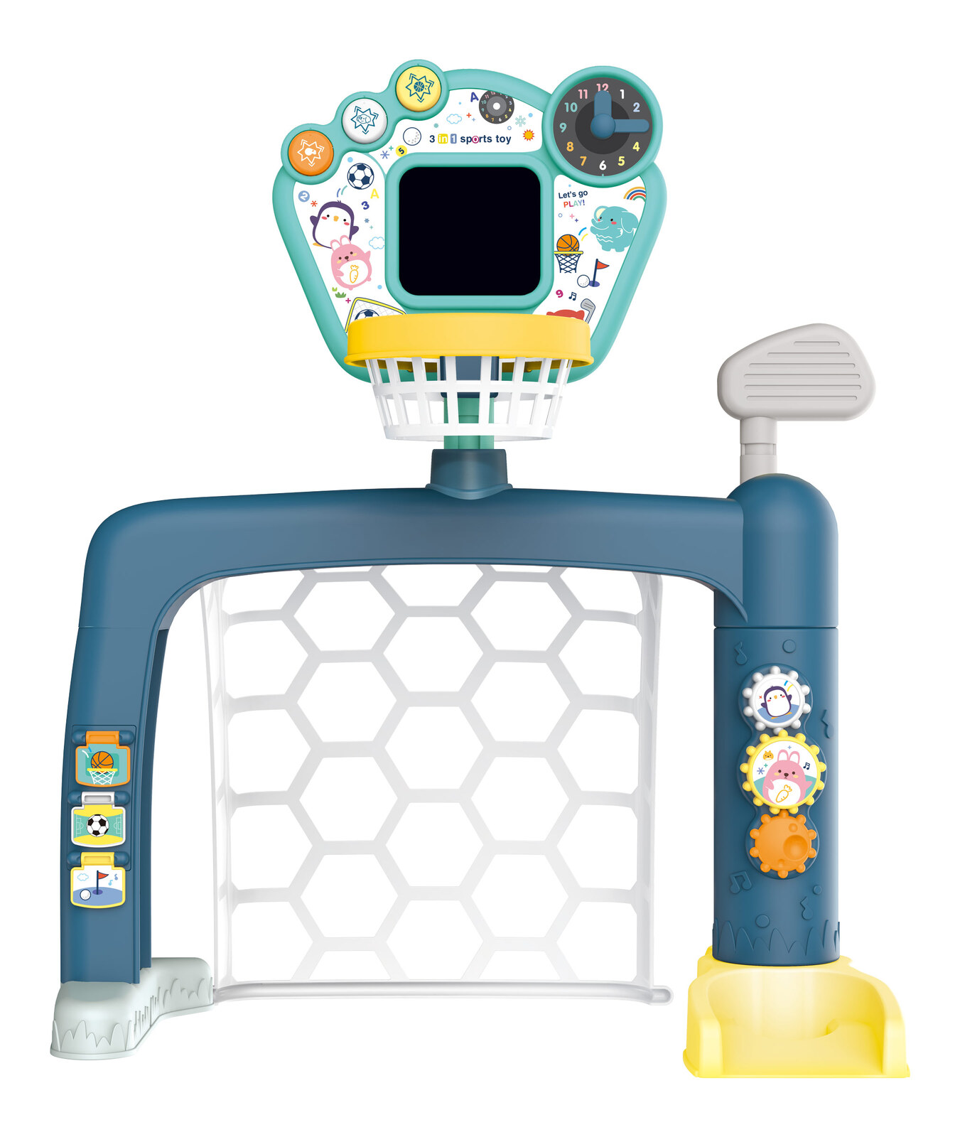 Sports World 3-in-1 Adjustable Indoor basketball, Soccer Goal, and Golf Set โ image 3