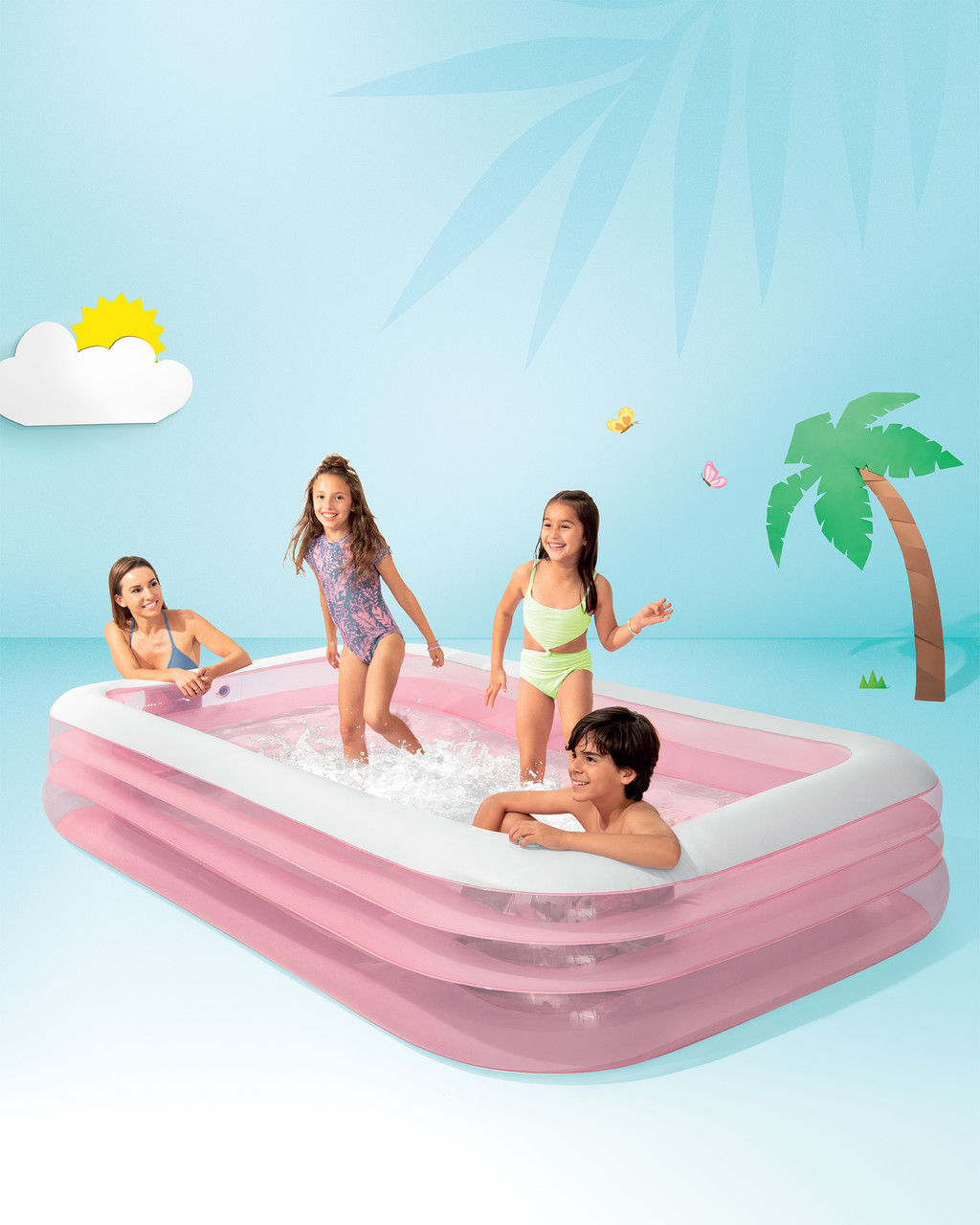 Intex Swim Center Family Inflatable Pool 58487 Pink โ image 4