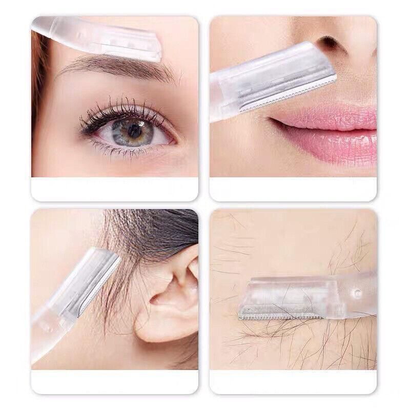 3Pcs Eyebrow Razor Set Facial Trimmer Shaver Blade Hair Remover Beauty Tool - Eyebrow Razor-White-1*Short+2*Long โ image 6