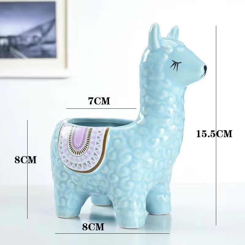 Alpaca White Ceramic Planter — image 2