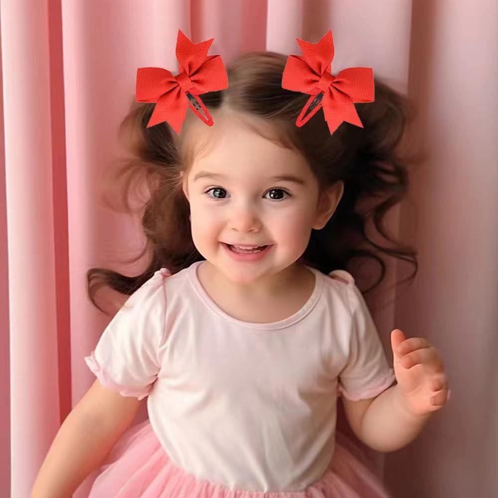 4 Piece Soft Satin Bow Hair Clips Yellow for Women and Girls — image 4