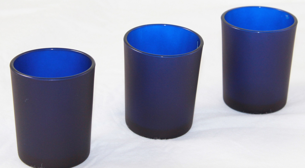 10 Pack Blue Frosted Glass Votive Tealight Candle Holders House Party Centerpiece Xmas Wedding Decor Glass Candlestick Party Decorations Bridal Baby Shower โ image 5