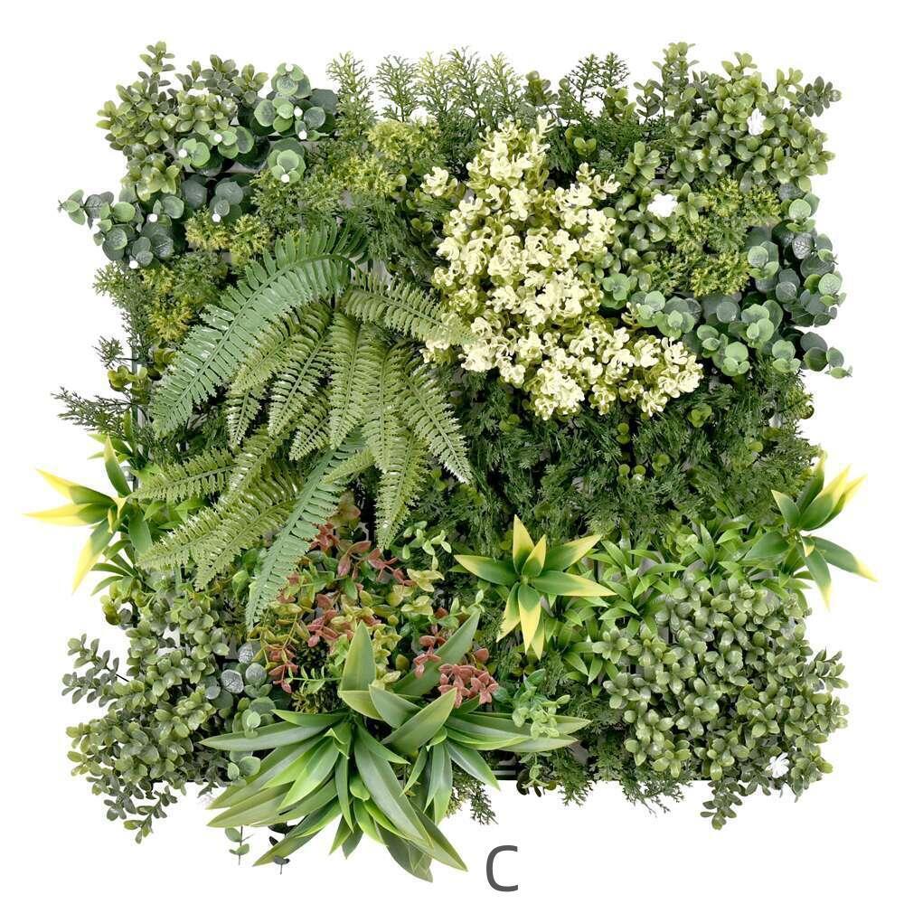 YES4HOMES 3 Artificial Plant Wall Grass Panels Vertical Garden Foliage Tile Fence 50X50 CM — image 4