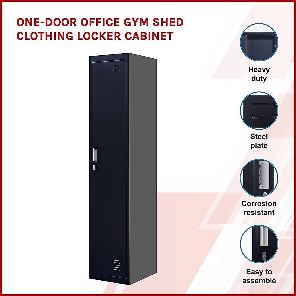 One-Door Office Gym Shed Clothing Locker Cabinet — image 3