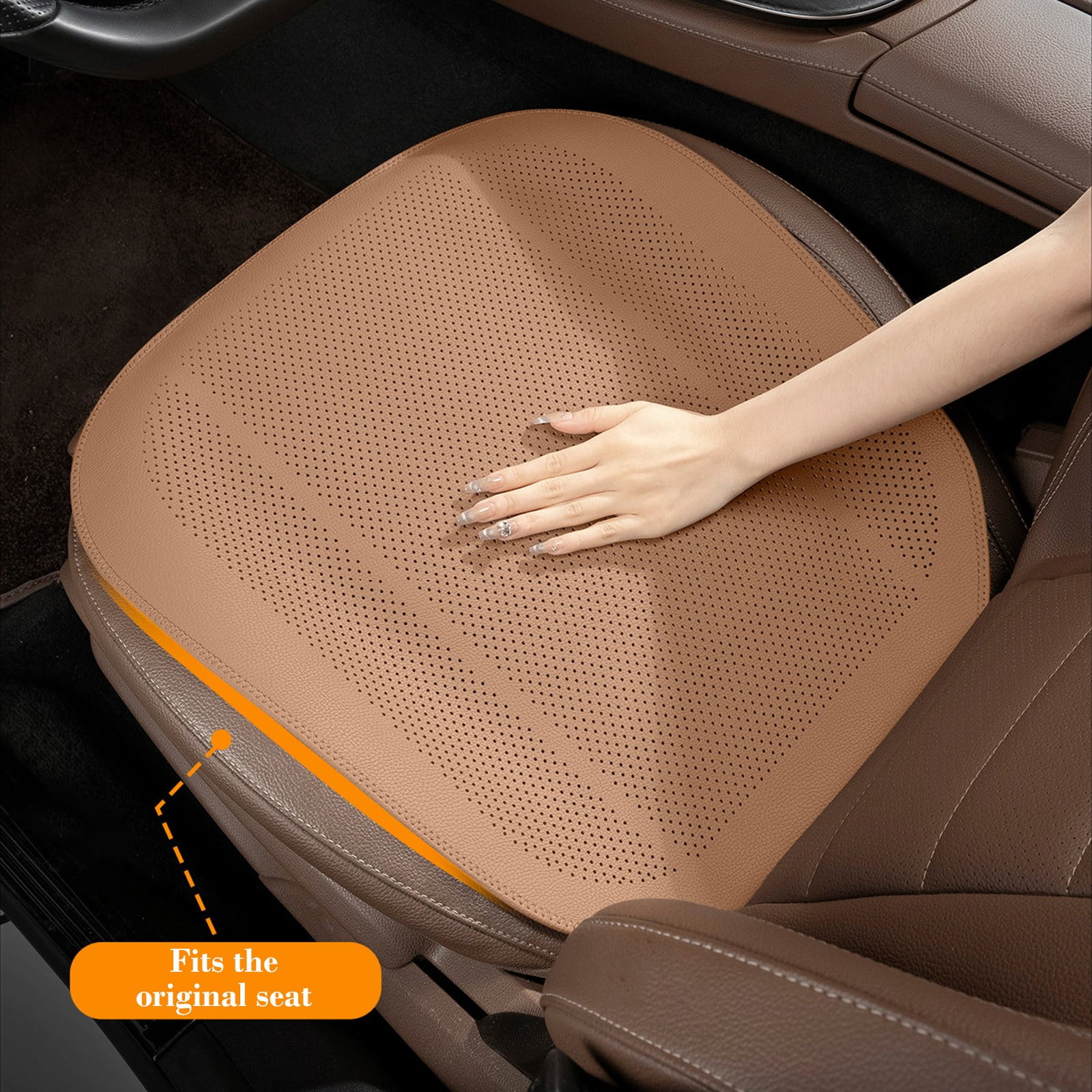Front Car Seat Covers Water Proof Seat Protector Universal Fit, Ventilation Car Seat Cushion, Universal Anti-Slip Driver Seat Cover, for Most Cars SUVs and — image 5