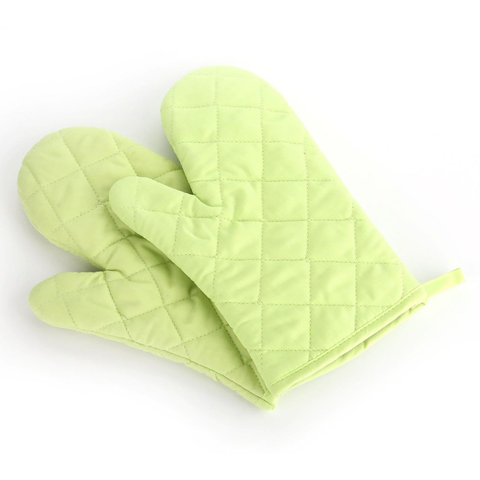 2 Pieces Oven Mitts and Grill Gloves, Non-Slip Cooking Gloves for Baking, Grilling and Everyday Kitchen Use, Green — image 5
