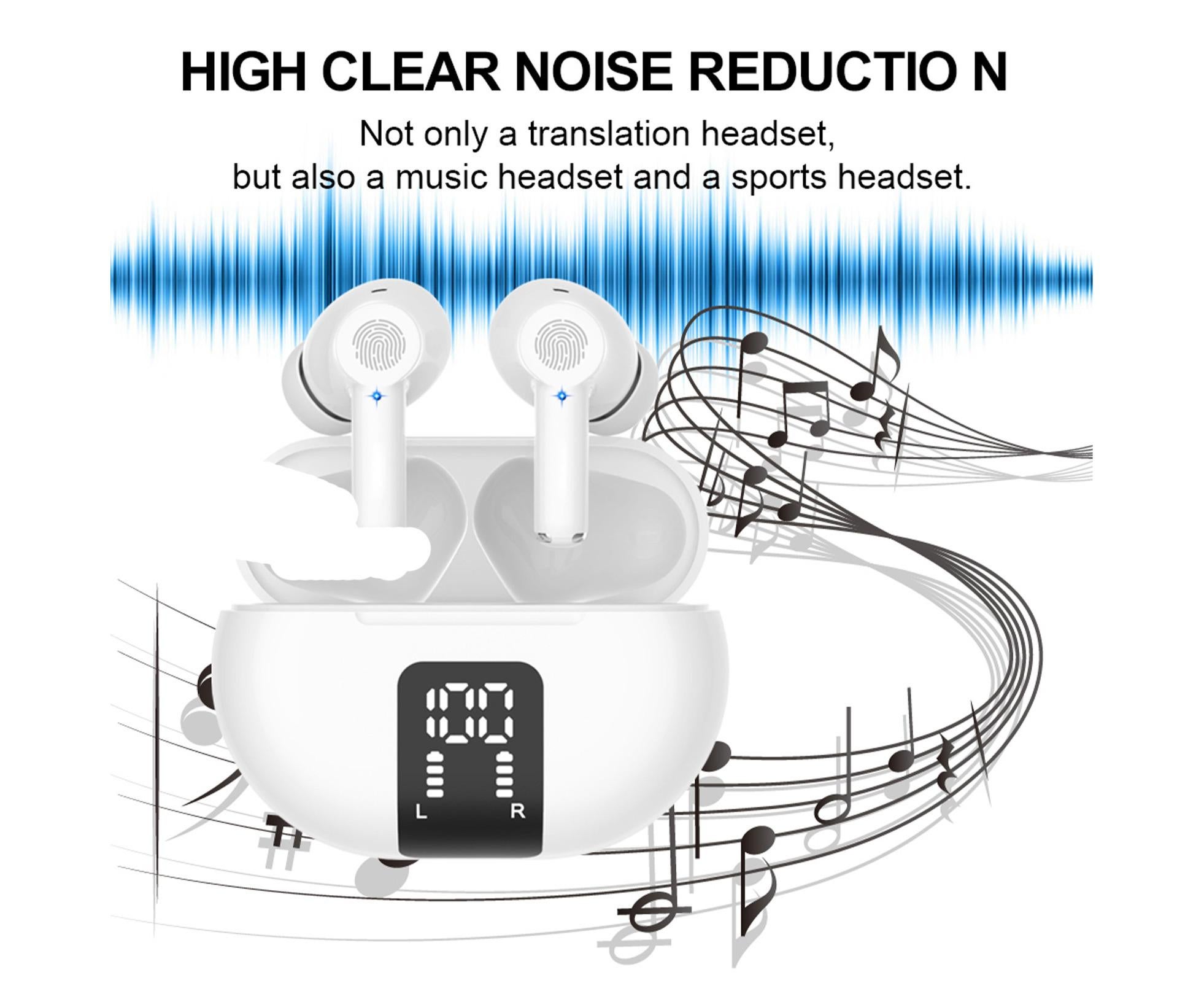 Translator Earbuds Real-Time Language Headphones with BT Connectivity Translation in Over 100 Languages Standby Time Approx Hours β image 4