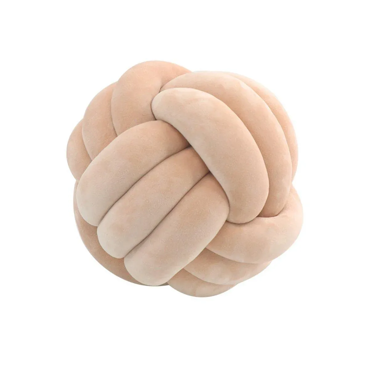 Three-Strand Braided Round Pillow Sofa Cushion Decorative Pillow for Living Room - Light Khaki