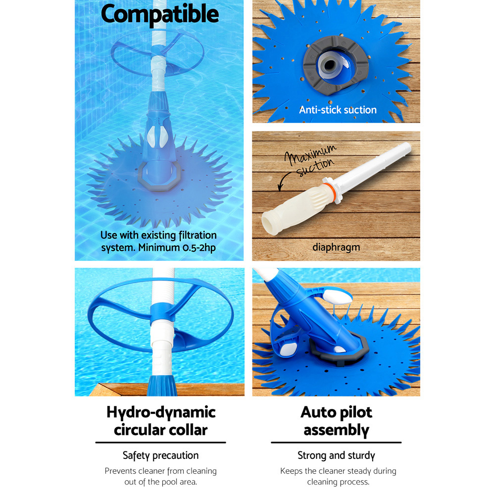 Aqua Buddy Pool Cleaner Automatic Vacuum Swimming Floor Climb Wall Pool 10M Hose — image 5