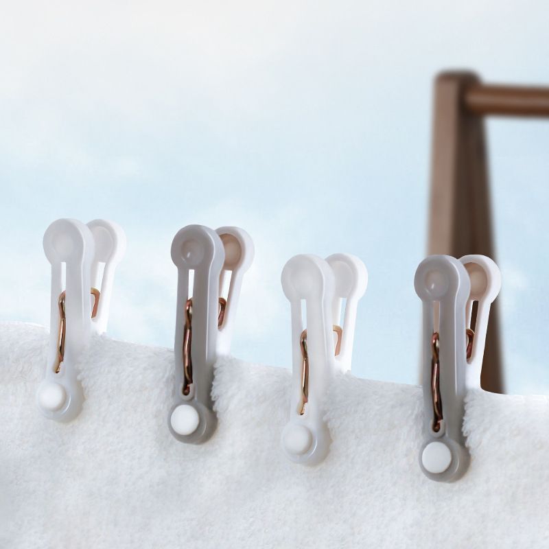 16 Pcs Windproof Seamless Clothes Clips Plastic Laundry Drying Clips Household Clothespins Practical Photo Hangers — image 3