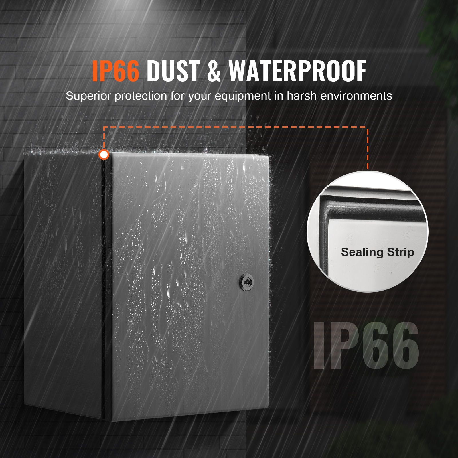 Wall-Mounted Outdoor Electrical Electronic Equipment Enclosure with — image 4