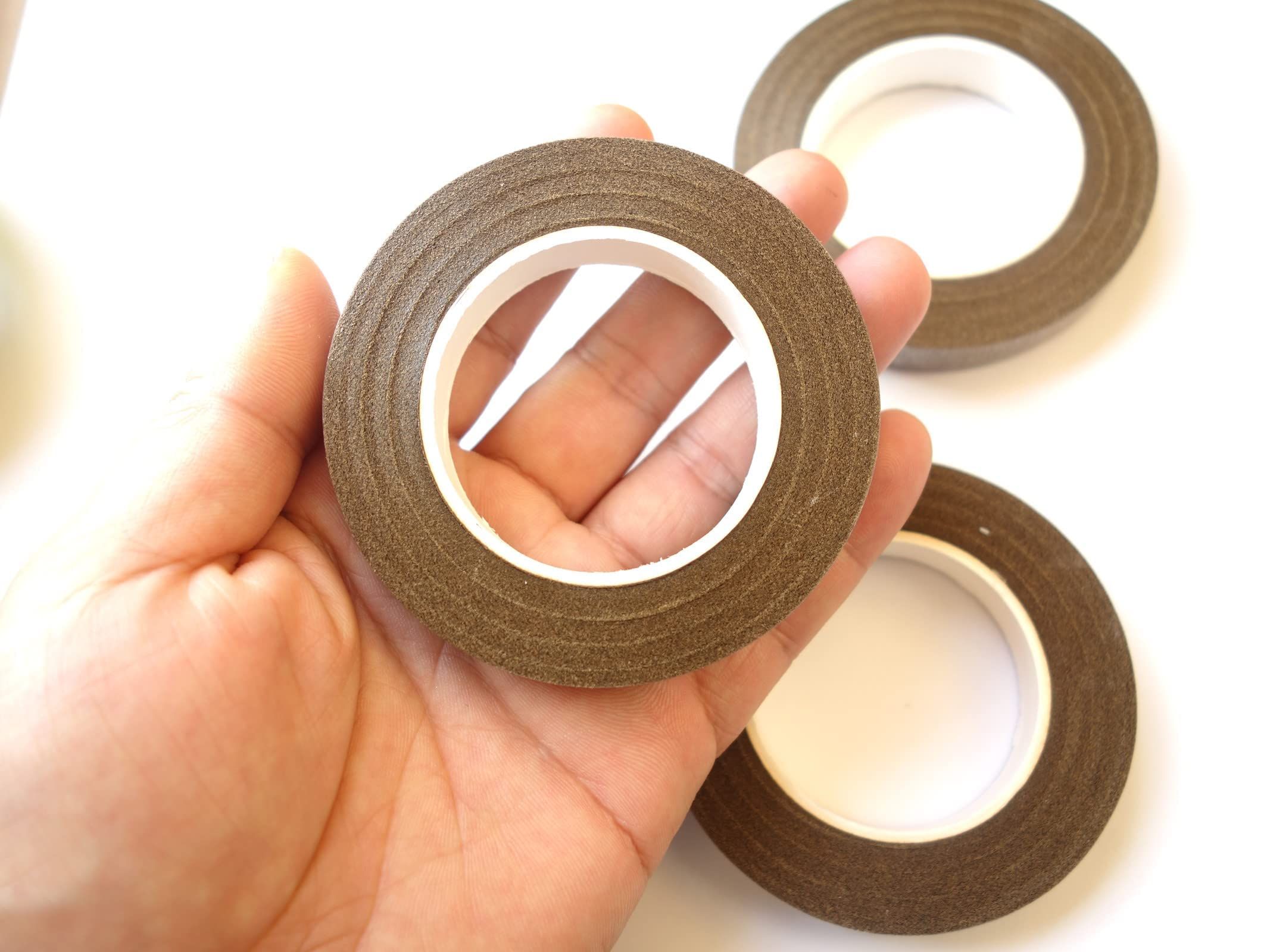 Floral Tape 0.43 inch Flower Tape Brown Floral Tape for Bouquets Floral Arranging Stem Wrap Craft (Brown, 22yards) — image 5