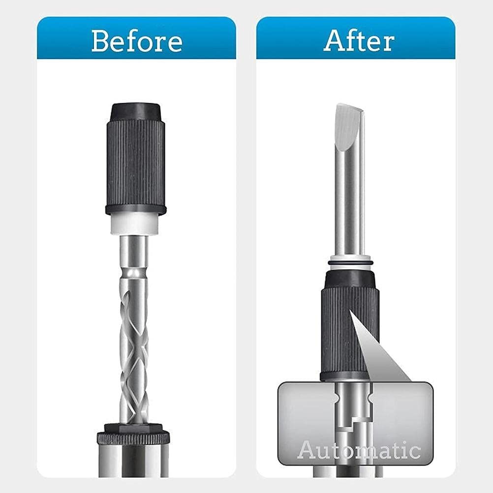 Push-Pull Ratchet Screwdriver, Semi-automatic Adjustment Spiral Ratchet Screwdriver with 5 Replaceable Heads - Easy Disassembly — image 2