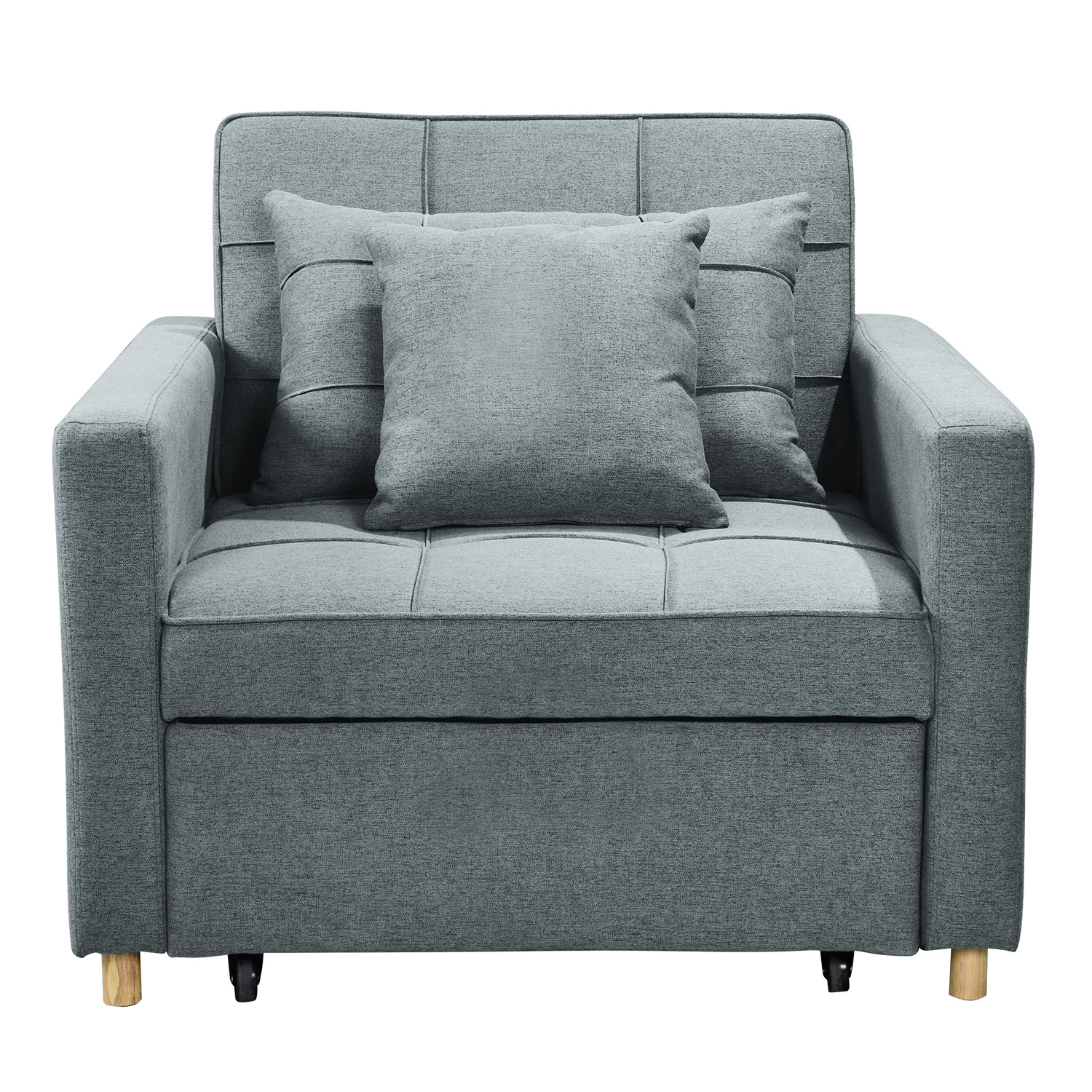 Sarantino Suri 3-in-1 Convertible Sofa Chair Bed - Airforce Blue โ image 6