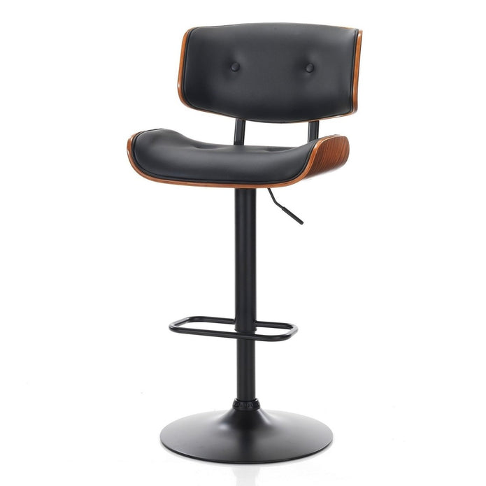 SERENITà European Wooden Black Modern Bar Stools Swivel Bar Stool Chair Counter Height Bar(Black)stool with 360 Degree Swivel Seat — image 4