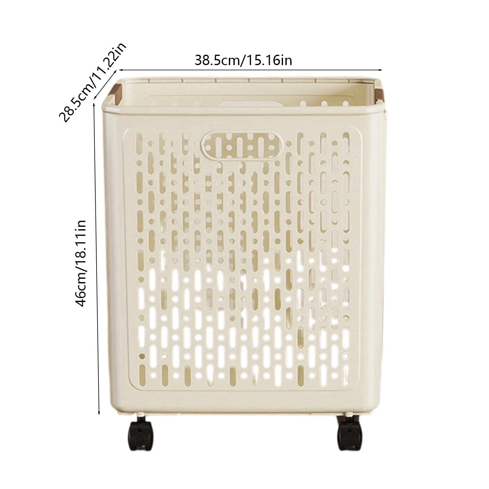 Collapsible Laundry Hamper with Wheels - Foldable Storage Basket for Clothes, Toys & Organizing | Rolling Linen Cart w/ Handle, Portable Closet Utility Bin 18 โ image 3