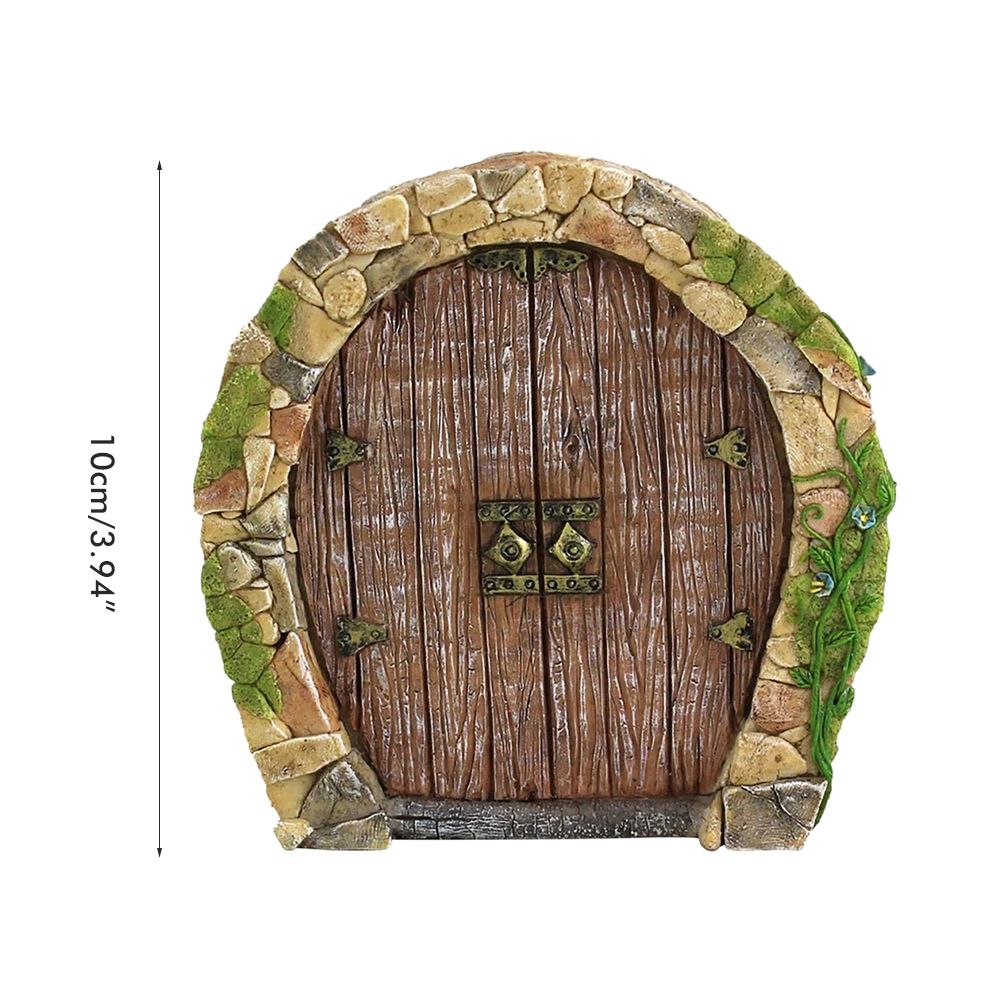Fairy Door for Trees Miniature Fairy Garden Outdoor Decor Accessories Yard Art Sculpture Decoration for Kids Room Wall Trees โ image 2