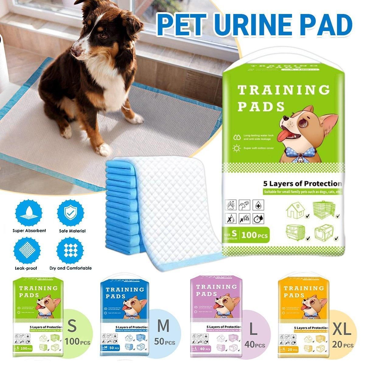 Large Puppy Dog Training Pads Pet Toilet Thickened Pee Pads Mat Indoor Absorbent - M ( 60*45cm) - 50PCS — image 2