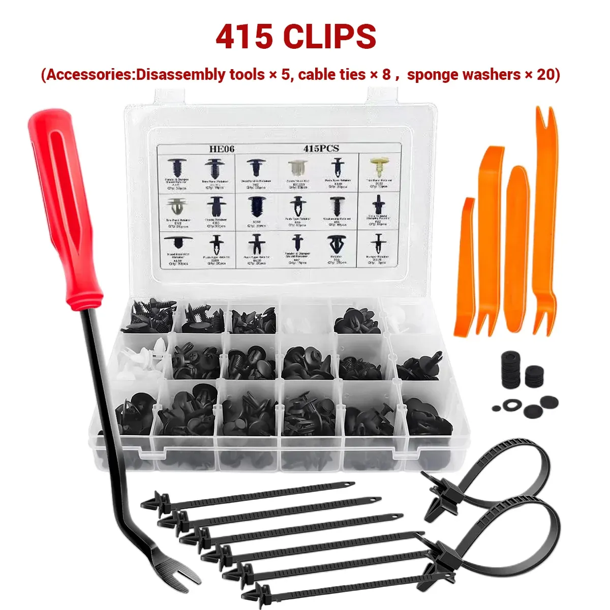 415PCS Car Buckle Set for Auto Body Trim Bumper Fender Repair โ image 5