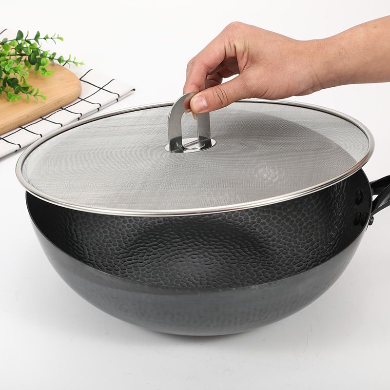 Stainless Steel Splatter Screen Mesh Pan Pot Lid Cover Oil Resist Splash Guard Frying Cooking Tools Practical Kitchen (25cm) โ image 3