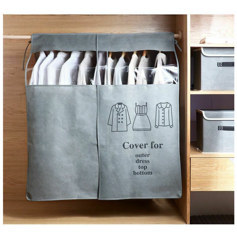 Gray Universal Dustproof Clothing Cover, 90 × 110 cm — image 2